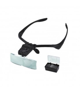 Bergeon 8909 glasses binocular magnifier LED light 1.0x, 1.5x, 2.0x, 2.5x and 3.5x