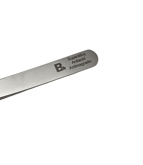 Bergeon 7028-5 Precision Tweezers, Steel, Heat and Acid Resistant, 110 mm