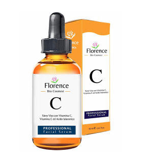 Organic Vitamin C Serum & Hyaluronic Acid for Face, Neck and Eye contour 60 ml. Florence Organics
