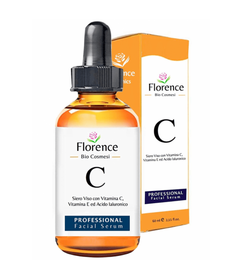 Organic Vitamin C Serum & Hyaluronic Acid for Face, Neck and Eye contour 60 ml. Florence Organics
