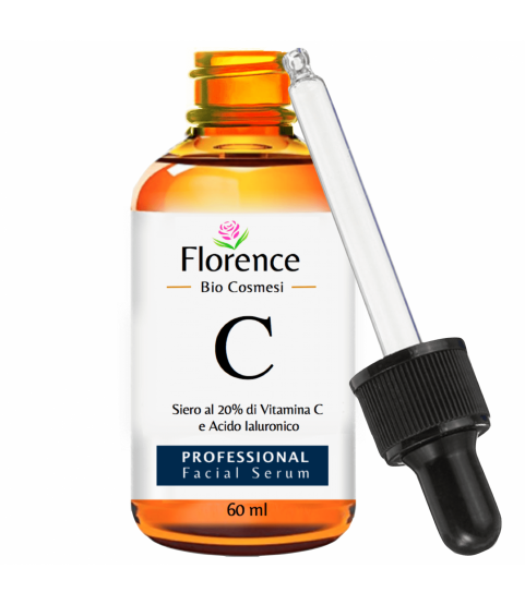 Organic Vitamin C Serum & Hyaluronic Acid for Face, Neck and Eye contour 60 ml. Florence Organics