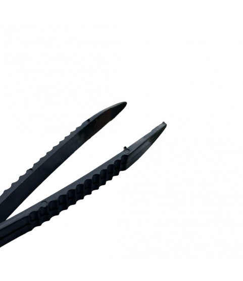 Black plastic tweezers for quartz electronic components 125 mm