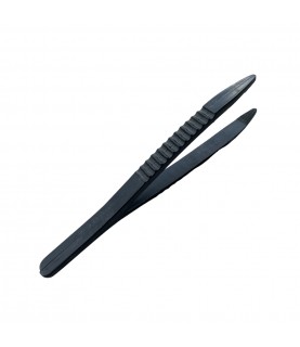 Black plastic tweezers for quartz electronic components 125 mm