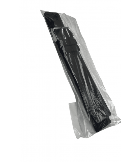 Boley Extra Long Black Silicone Watch Strap, 20 mm