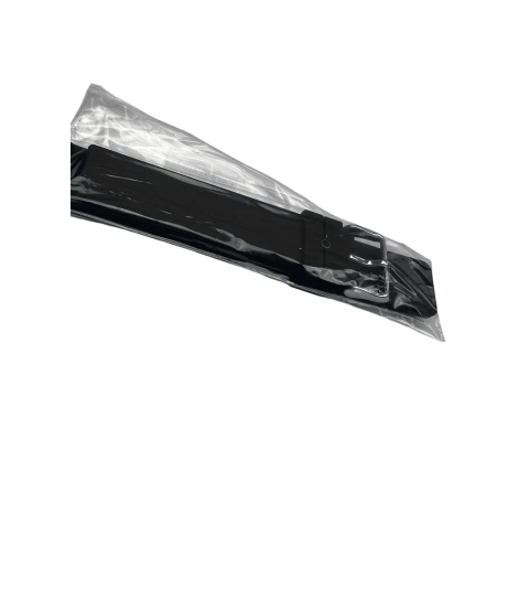 Boley Extra Long Black Silicone Watch Strap, 22 mm