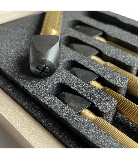 Boley assortment of 5 pin vices with square adjustment
