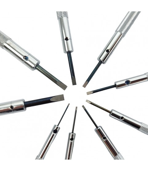 Boley set of 9 screwdrivers on a rotating base Boley set of 9 screwdrivers on a rotating base
