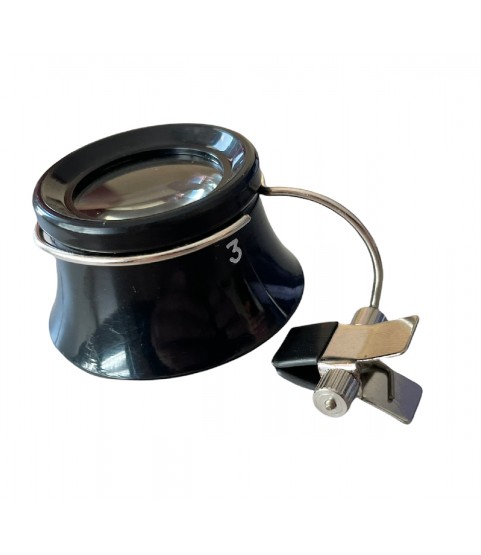 Boley watchmaker eyeglass loupe with clamp x3.3