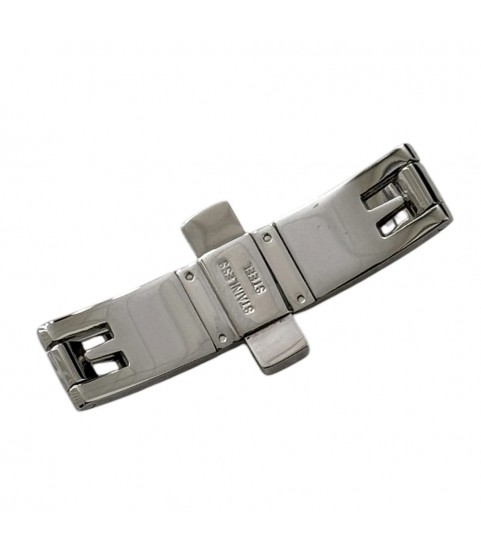 Butterfly buckle with pusher stainless steel 14mm