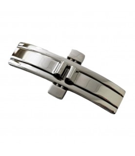 Butterfly buckle with pusher stainless steel 18mm