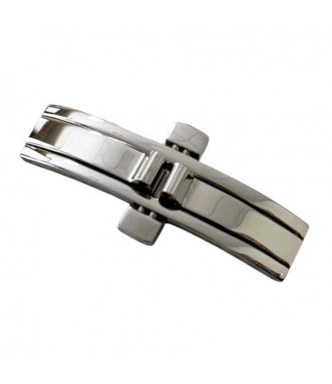 Butterfly buckle with pusher stainless steel 16mm