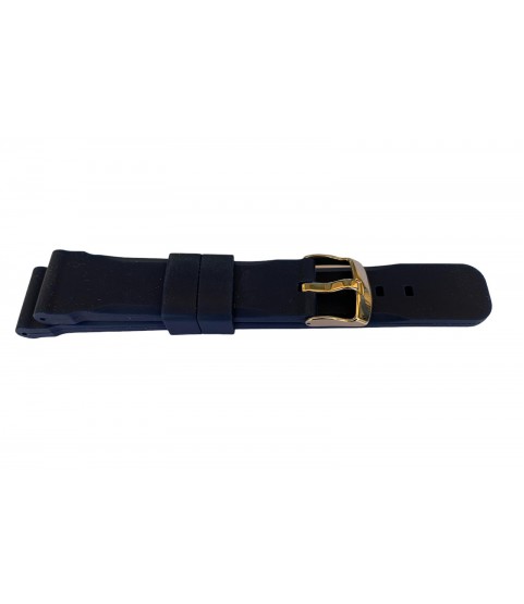 Silicone dark blue chrono watch strap 20 mm