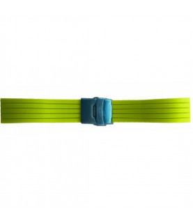 Buzzufy silicone neon green chrono watch strap with clasp 22mm