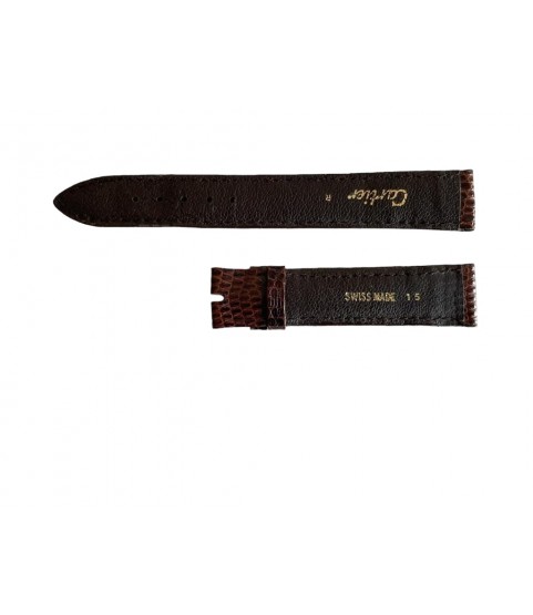 Cartier brown leather strap 15 mm