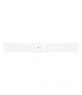 Casio 10409325 white rubber watch strap W-214HC-7AV, W-214HC-7BV 16 mm