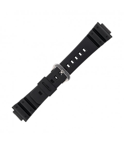 Casio plastic black watch strap 71604349 for DW-660, DW-5300, DW-5900C, DW-6200, 16 mm