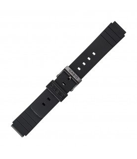 Casio plastic black watch strap 71604416 for MQ-24 MQ-58, MQ-104, 16 mm
