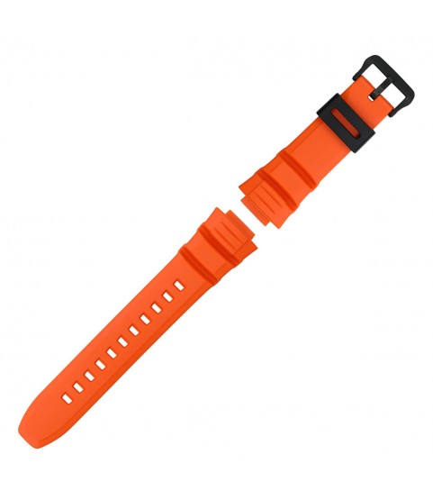 Casio plastic orange watch strap 10526077 for MCW-100H 26 mm