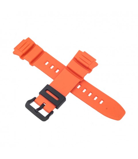 Casio plastic orange watch strap 10526077 for MCW-100H 26 mm