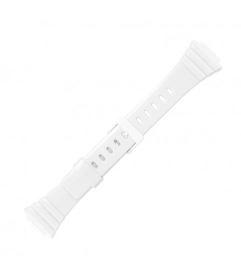 Casio plastic white watch strap 10435868 for W-215H, 14 mm