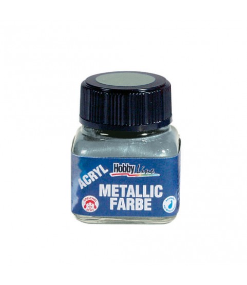 Color Lacquer for clock hands, silver metallic paint 20 ml