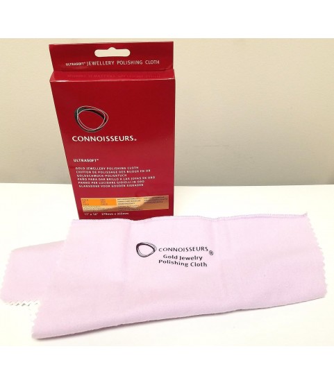 Connoisseurs Gold Jewellery Cleaning Cloth Ultrasoft Polishing Cloths to Clean, Buff & Restore Shine CONN738