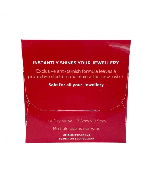 Connoisseurs Jewelry Dry Disposable Wipe for gold and silver