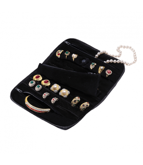 Connoisseurs leather black jewellery clutch CONN1055