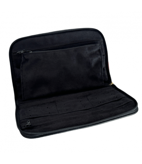 Connoisseurs leather black jewellery clutch CONN1055 Connoisseurs leather black jewellery clutch CONN1055