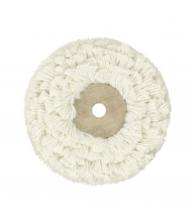 Cotton polishing wheel with wooden centre 95 x 36 mm Cotton polishing wheel with wooden centre 95 x 36 mm