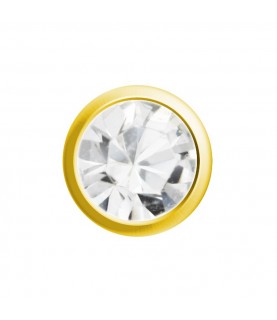 Diamond imitation Easy Piercy Comfort gold plated ear studs Ø 3,95 mm