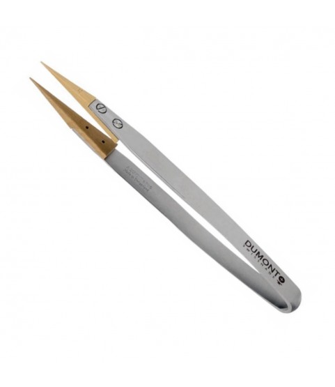 Dumont Dumoxel tweezer 159 with wooden tips for scratch-sensitive components 110 mm
