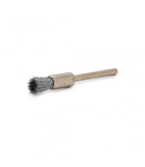 End brush, steel, Ø 5 x 8 mm, wire Ø 0,1 mm, HP shaft