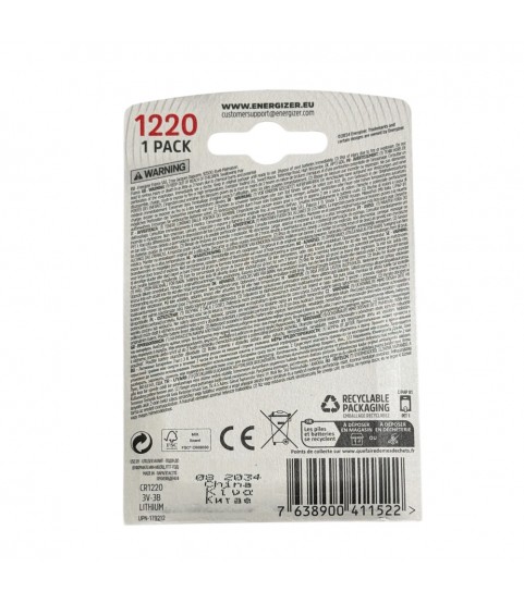 Energizer CR1220 lithium coin battery
