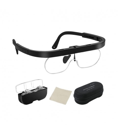 Eyeglasses with exchangeable lens for jewellers and watchmakers 1.5x, 2.5x and 3.5x