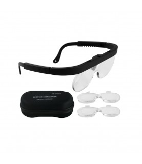 Eyeglasses with exchangeable lens for jewellers and watchmakers 1.5x, 2.5x and 3.5x Eyeglasses with exchangeable lens for jewellers and watchmakers 1.5x, 2.5x and 3.5x