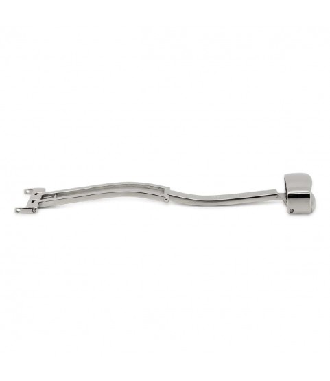 Folding clasps for watch leather straps, stainless steel, 14 mm