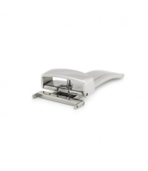 Folding clasps for watch leather straps, stainless steel, 18 mm