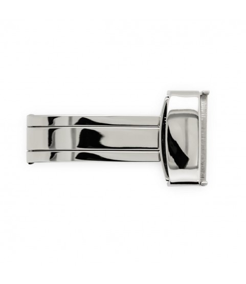 Folding clasps for watch leather straps, stainless steel, 22 mm