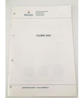Genuine Rolex caliber 3000 Technical Information Service Catalog