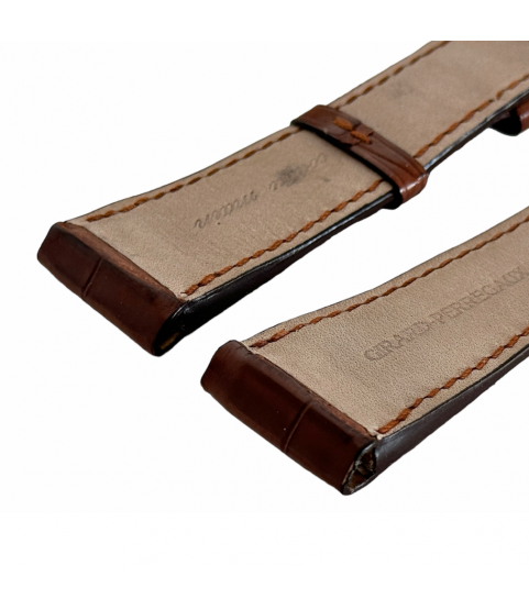 Girard-Perregaux dark brown watch leather strap 24mm