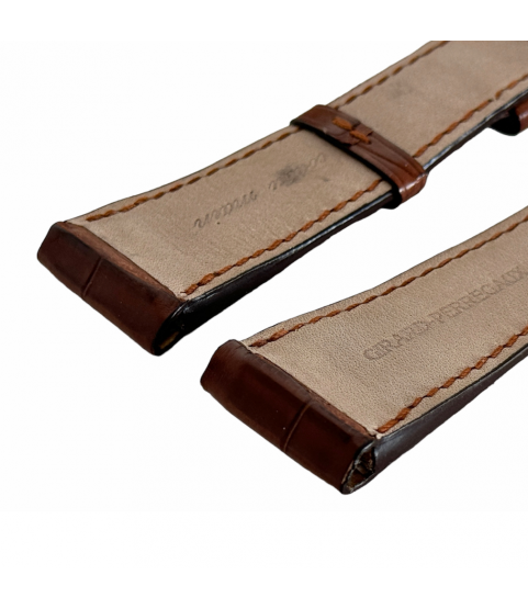 Girard-Perregaux dark brown watch leather strap 24mm