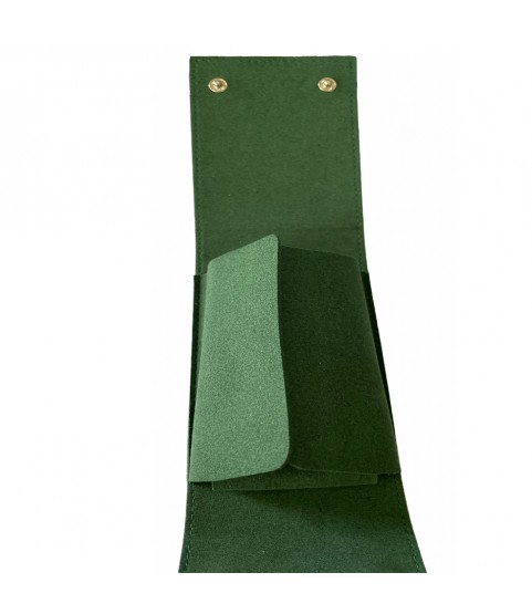 Green watch leather Rolex travel pouch