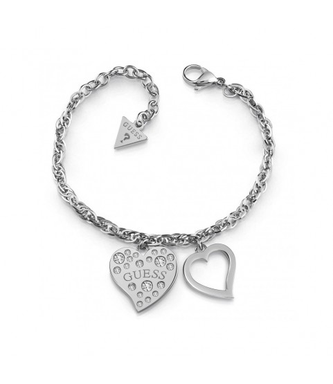 Guess women's bracelet with hearts and SWAROVSKI stones UBB78094-S