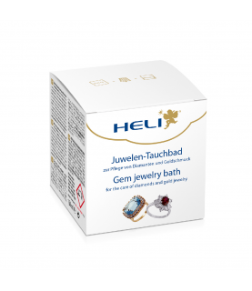 Heli gem jewelry bath with rinsing basket and cleaning cloth, jeweler's packaging, 150 ml Heli gem jewelry bath with rinsing basket and cleaning cloth, jeweler's packaging, 150 ml