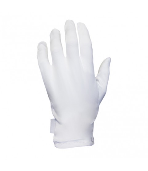 Heli presentation gloves, white, size L, 1 pair, microfiber and cotton