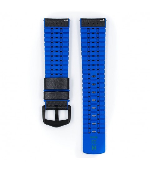 Hirsch Ayrton L black and blue calf leather watch strap 20 mm 0918092050-5-20 Hirsch Ayrton L black and blue calf leather watch strap 20 mm 0918092050-5-20