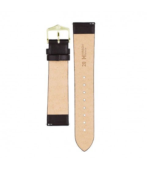 Hirsch brown calf leather watch strap Toronto L 20 mm  03702010-1-20