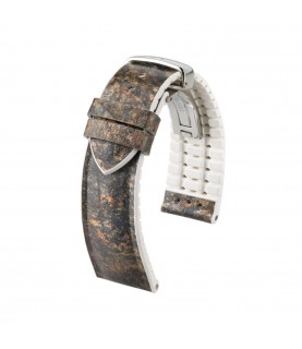 Hirsch brown leather watch strap Stone M 18 mm 0920044131-2-18