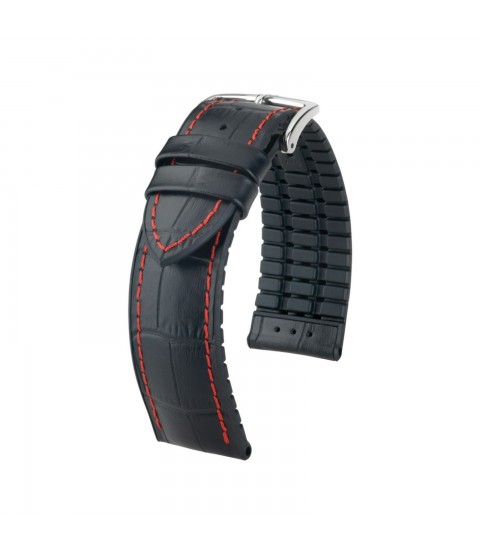 Hirsch George L black calf leather watch strap 20 mm 0925128052-2-20